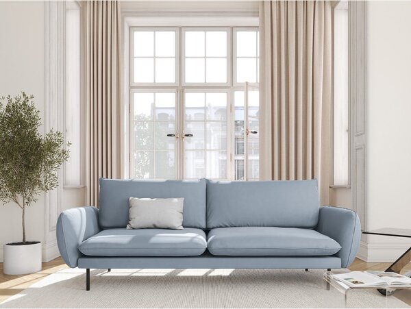 Jasnoniebieska aksamitna sofa 200 cm Vienna – Cosmopolitan Design