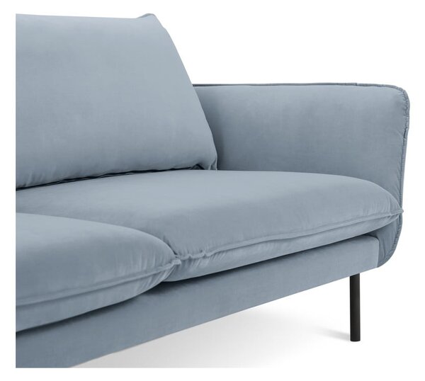 Jasnoniebieska aksamitna sofa 200 cm Vienna – Cosmopolitan Design