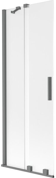 Mexen Velar parawan nawannowy 2-skrzydłowy rozsuwany 70 x 150 cm, szron, gun metal - 896-070-000-31-95