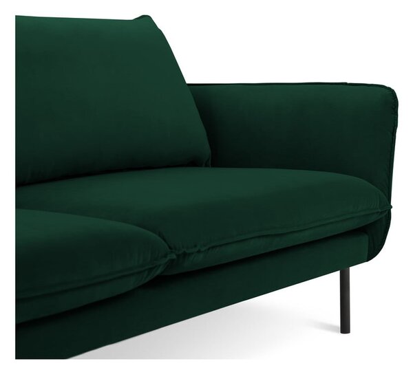 Ciemnozielona aksamitna sofa 160 cm Vienna – Cosmopolitan Design