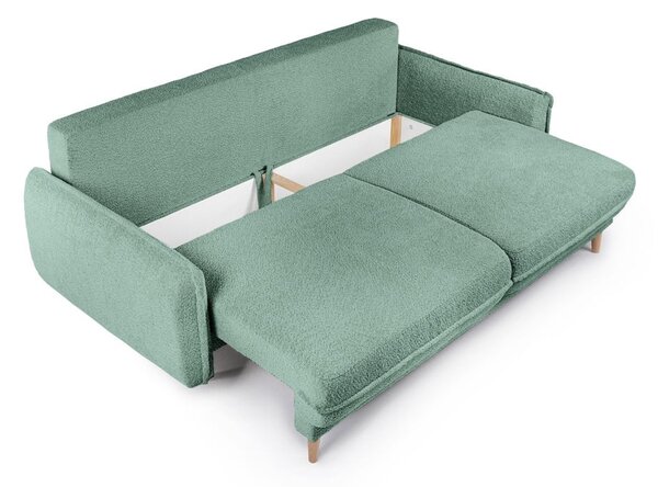 Zielona rozkładana sofa z materiału bouclé 215 cm Patti – Bonami Selection