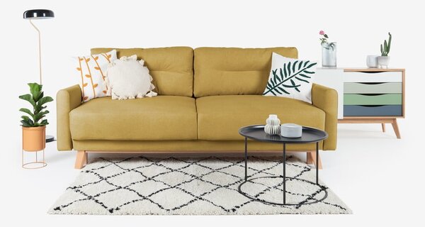 Żółta sofa rozkładana Bonami Selection Pop