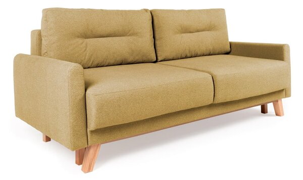 Żółta sofa rozkładana Bonami Selection Pop