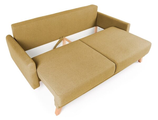 Żółta sofa rozkładana Bonami Selection Pop