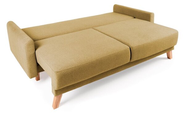 Żółta sofa rozkładana Bonami Selection Pop