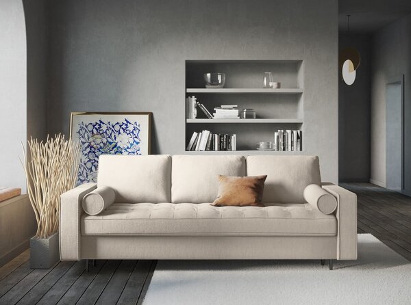 Jasnobeżowa rozkładana sofa Milo Casa Santo