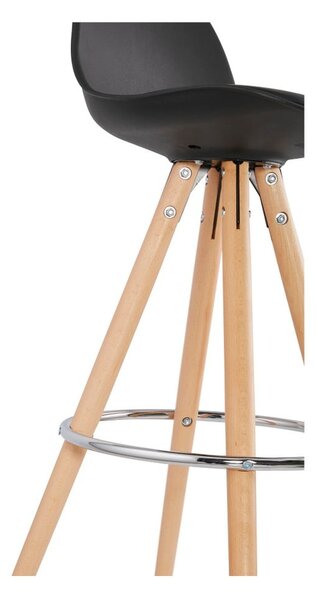 Czarny hoker Kokoon Anau, wys. siedziska 64 cm