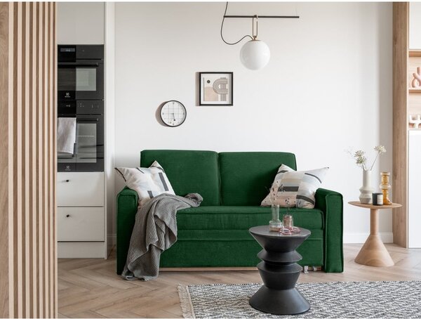 Ciemnozielona rozkładana sofa 168 cm Lucky Lucy – Miuform