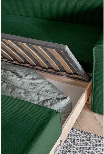 Ciemnozielona rozkładana sofa 168 cm Lucky Lucy – Miuform