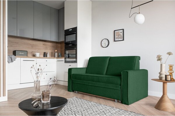 Ciemnozielona rozkładana sofa 168 cm Lucky Lucy – Miuform