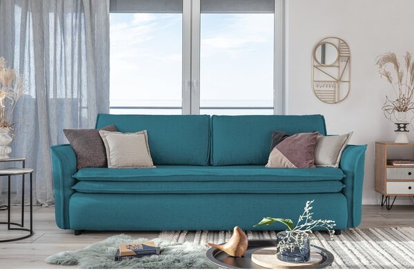 Turkusowa rozkładana sofa Miuform Charming Charlie