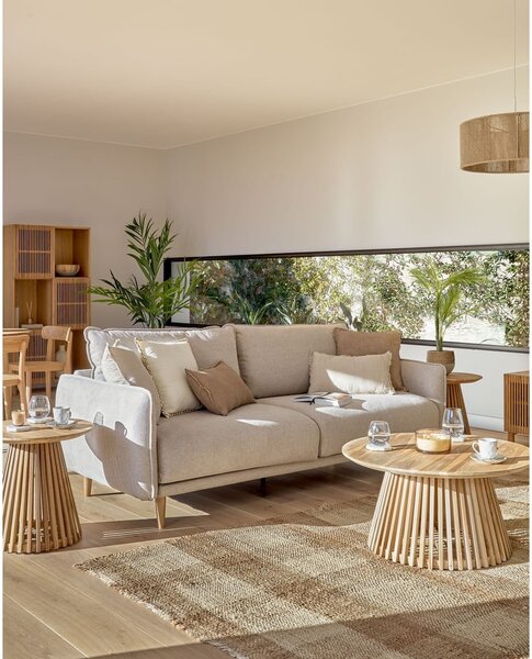 Beżowa sofa 210 cm Carlota − Kave Home