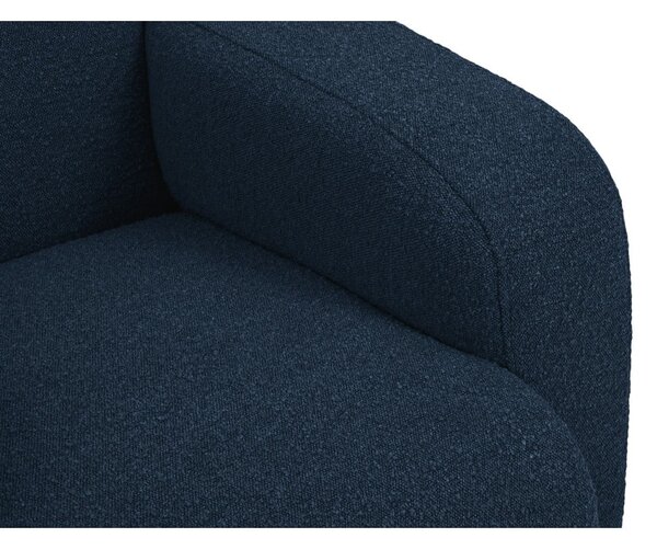 Ciemnoniebieski fotel z materiału bouclé Molino – Micadoni Home