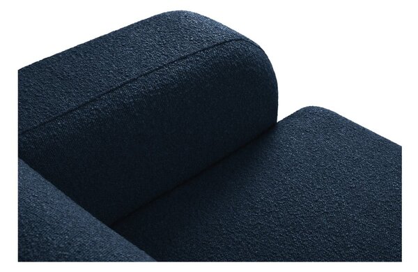 Ciemnoniebieski fotel z materiału bouclé Molino – Micadoni Home