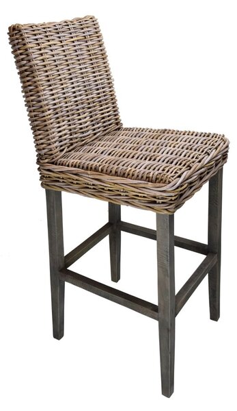 Brązowy rattanowy hoker 120 cm – Ego Dekor