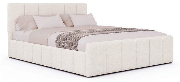 MebleMWM Łóżko tapicerowane z pojemnikiem SFG0166 | 120x200 | Boucle | Beż #2