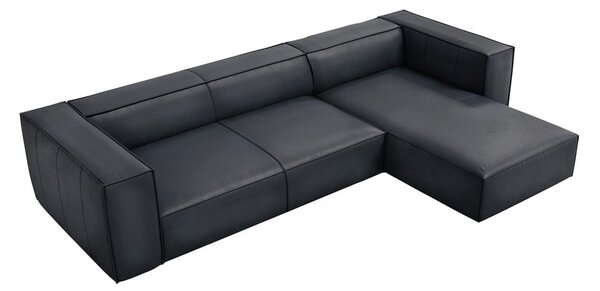 Ciemnoniebieski skórzany narożnik (prawostronny) Madame – Windsor & Co Sofas