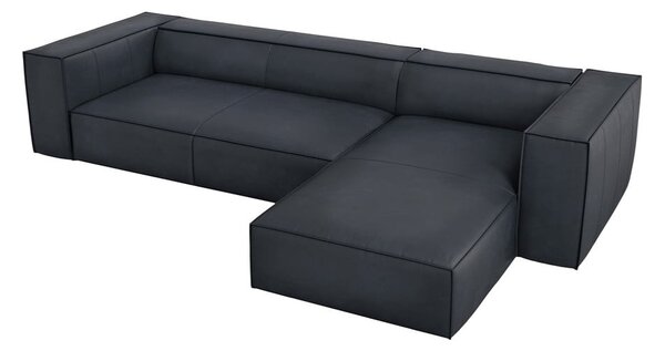 Ciemnoniebieski skórzany narożnik (prawostronny) Madame – Windsor & Co Sofas
