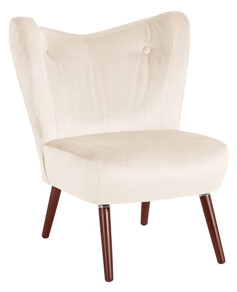 Kremowy fotel Max Winzer Sari Velvet