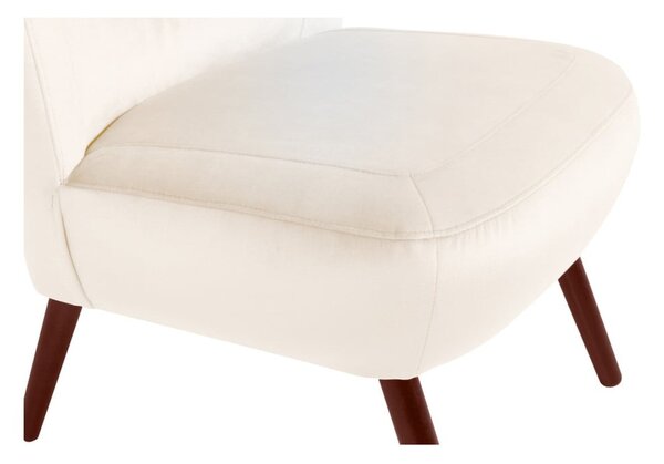 Kremowy fotel Max Winzer Sari Velvet