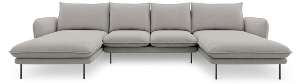 Jasnoszara sofa w kształcie litery U Cosmopolitan Design Vienna