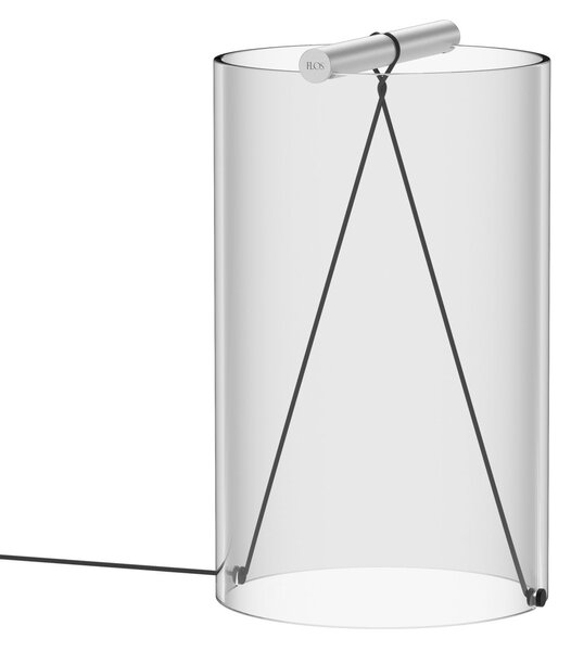 Lampa Stołowa FLOS, To-Tie T2, ściemnialny, transparentny, salon, szkło, design
