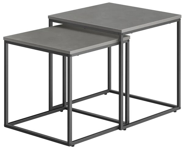 Komplet 2 Betonowych Stolików Kawowych 2W1 D4-E00