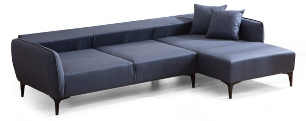 Niebieska sofa narożna Belissimo, prawy narożnik – Balcab Home
