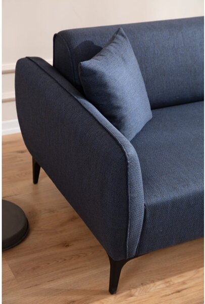 Niebieska sofa narożna Belissimo, prawy narożnik – Balcab Home