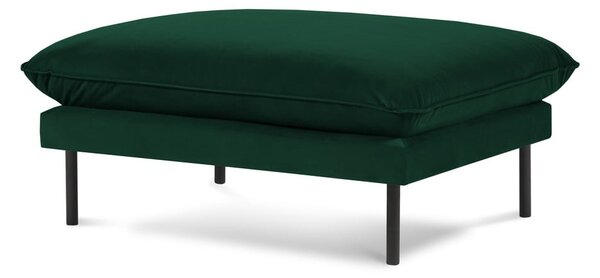 Ciemnozielony aksamitny podnóżek Vienna – Cosmopolitan Design