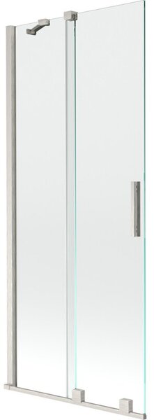 Mexen Velar parawan nawannowy 2-skrzydłowy rozsuwany 85 x 150 cm, transparent, nikiel szczotkowany - 896-085-000-01-97
