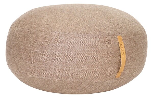 Jasnobrązowy puf Hübsch Turenio, ø 70 cm