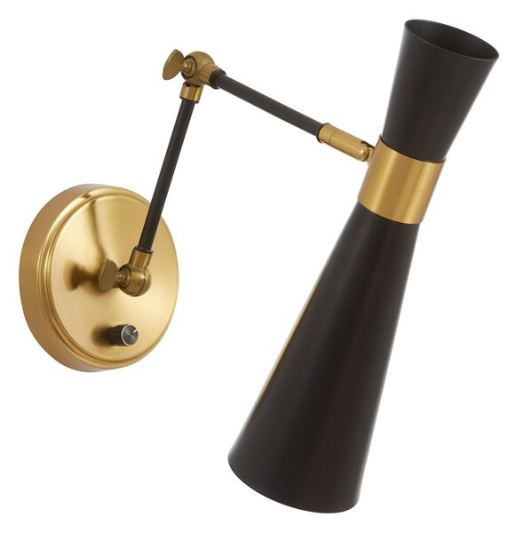 LAMPA ŚCIENNA KINKIET NOWOCZESNY CZARNY SENA W2