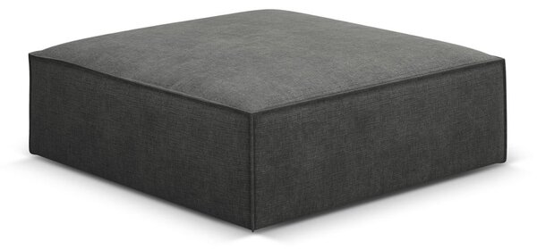 Szary podnóżek z tkaniny szenilowej Vanda – Mazzini Sofas