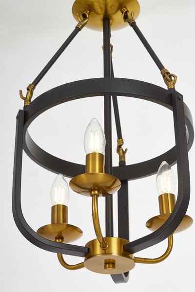 LAMPA WISZĄCA LOFT CZARNO-MOSIĘŻNA BERLING W3