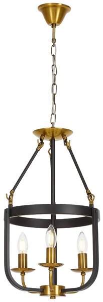 LAMPA WISZĄCA LOFT CZARNO-MOSIĘŻNA BERLING W3