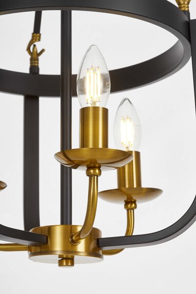 LAMPA WISZĄCA LOFT CZARNO-MOSIĘŻNA BERLING W3