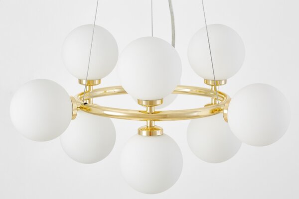 NOWOCZESNA LAMPA WISZĄCA KLASYCZNE ZŁOTO MARSIADA W9