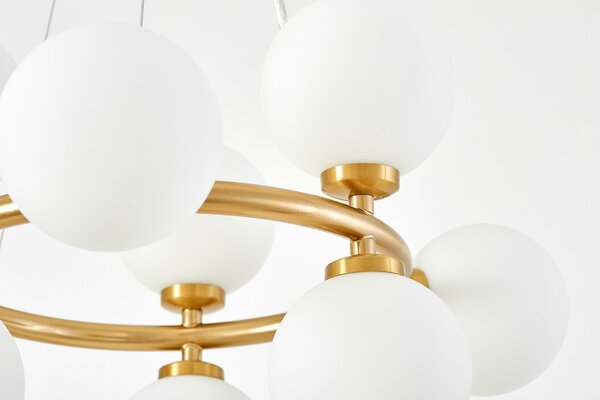NOWOCZESNA LAMPA WISZĄCA MOSIĘŻNA MARSIADA W9