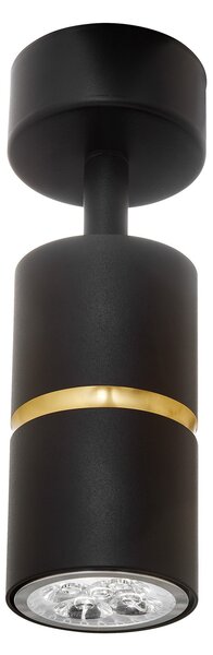 SPOT NOWOCZESNA LAMPA SUFITOWA CZARNO-ZŁOTA ASTI W1