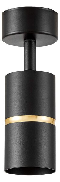 SPOT NOWOCZESNA LAMPA SUFITOWA CZARNO-ZŁOTA ASTI W1