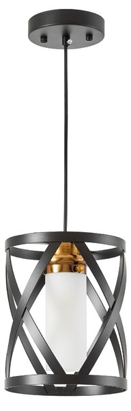 LAMPA WISZĄCA LOFT CZARNO-MOSIĘŻNA ASTILA W1