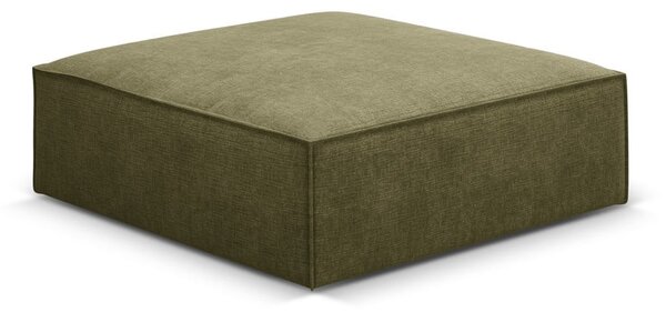 Zielony podnóżek z tkaniny szenilowej Vanda – Mazzini Sofas