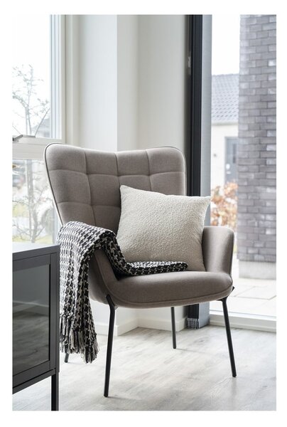Jasnoszary fotel typu uszak Glasgow – House Nordic
