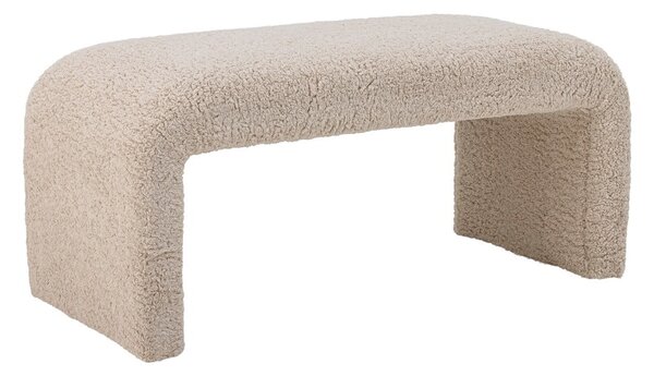 Kremowa ławka z materiału bouclé Bobbie – Bloomingville
