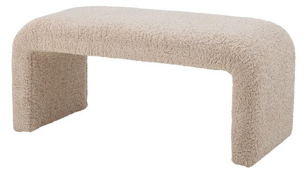 Kremowa ławka z materiału bouclé Bobbie – Bloomingville