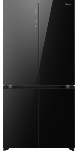 Lodówka HISENSE RQ768N4GBE MD Side by Side No Frost 190cm Czarne szkło do obudowy Szuflada próżniowa My Fresh Choice