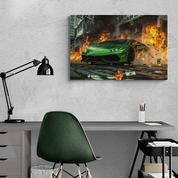 Obraz zielonego Lamborghini Huracán