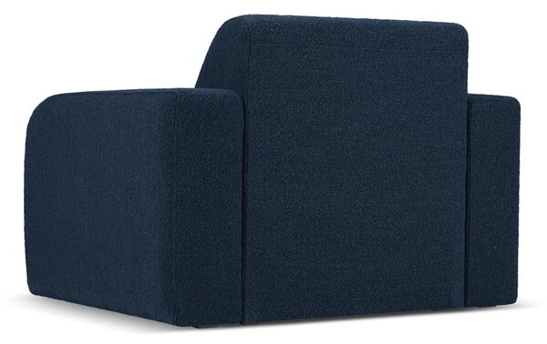 Ciemnoniebieski fotel z materiału bouclé Molino – Micadoni Home
