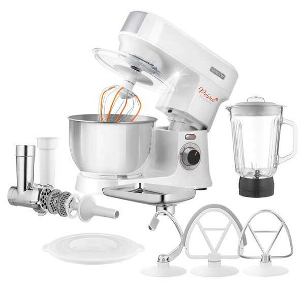 Robot kuchenny planetarny SENCOR STM 3760WH 1000W z maszynką do mięsa i blenderem kielichowym